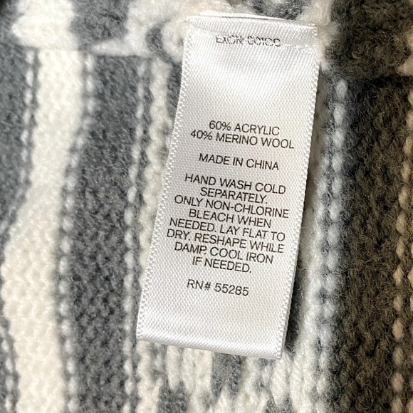 Express sweater cardigan merino wool gray white size small - Picture 3 of 7